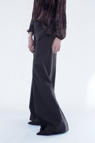 Pantalon brun coupe large THE LATEST | Marine