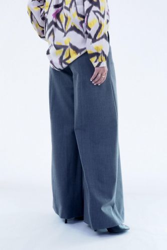 Pantalon gris coupe large THE LATEST | Marine