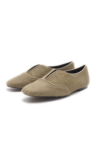 Thiron Ballerines Camel femmes (ballerine couvrante fine semelle pony ca - EROS pony camel) - Marine | Much more than shoes