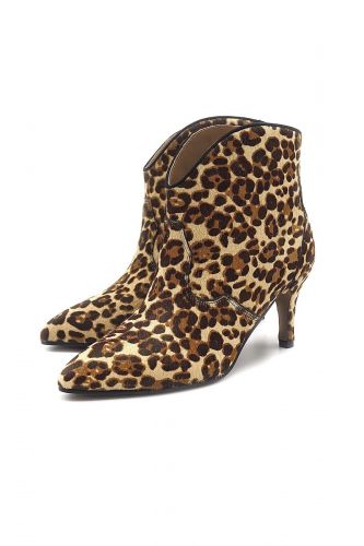 Toral boots Léo femmes (boots pony print léopard - SELENE léo) - Marine | Much more than shoes