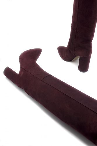 Bottes hautes en nubuk bordeaux TORAL | Marine