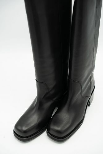 Toral botte Noir femmes (Bottes cavalier cuir noir - RONNIE) - Marine | Much more than shoes
