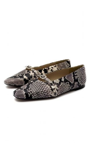 Toral Ballerines Beige femmes (carre coupé - JOSEPHINE ballerine reptile) - Marine | Much more than shoes