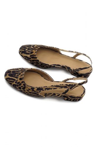 Slingback en nubuk léopard TORAL | Marine