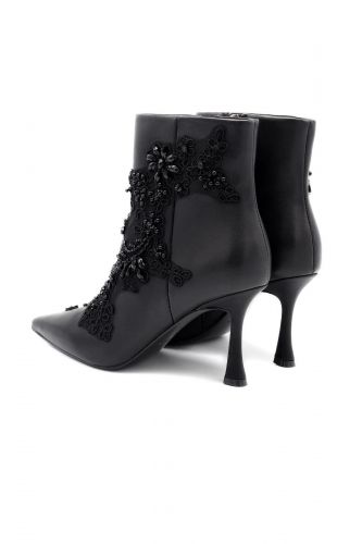 Boots noires cuir et dentelle TOSCA BLU | MARINE Auvelais