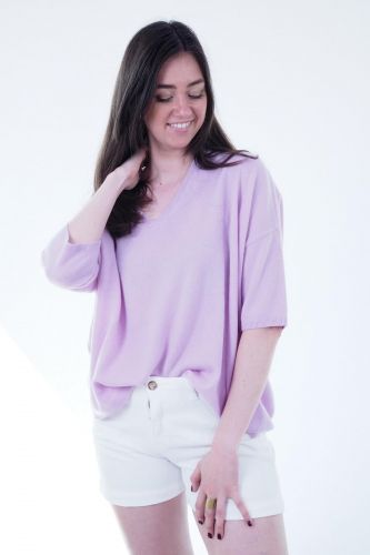 Pull en cachemire parme TRICOTS DE LEA | Marine