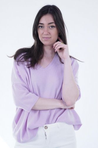 Pull en cachemire parme TRICOTS DE LEA | Marine