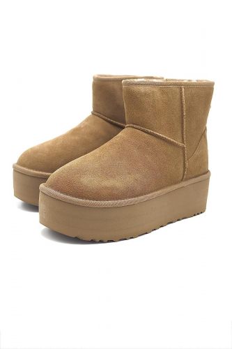 Boots plateforme nubuk camel UGG | Marine