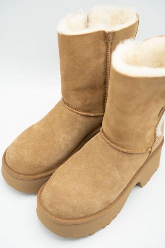 Boots Esmee camel en nubuk et teddy UGG | Marine