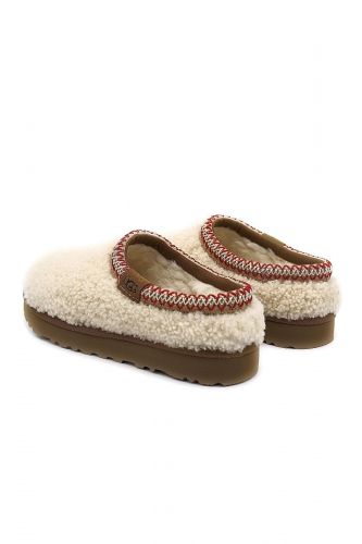 Sabot en peau de mouton bouclée écru UGG | Marine