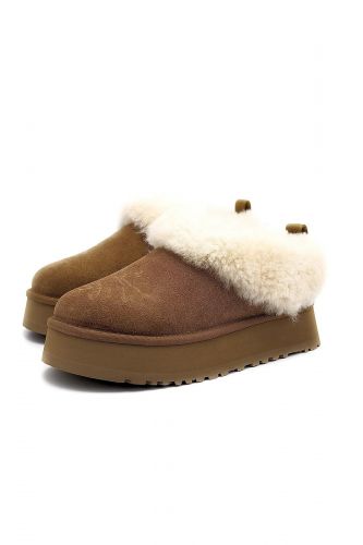 Tazelle plateau chestnut en nubuk & fourrure UGG | Marine