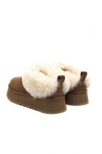 Tazelle plateau chestnut en nubuk & fourrure UGG | Marine