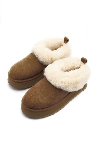 Tazelle plateau chestnut en nubuk & fourrure UGG | Marine