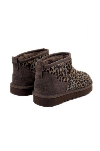 Classic ultramini en nubuk léopard UGG | Marine