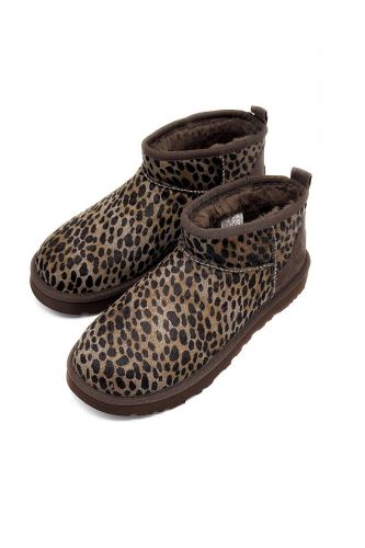 Classic ultramini en nubuk léopard UGG | Marine