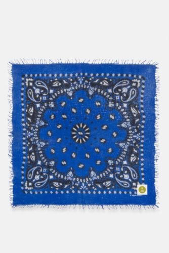 Echarpe paisley bleu vif V VON GOAT | Marine