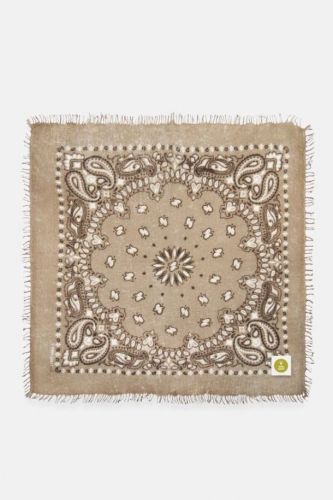 V VON GOAT echarpe Kaki femmes (Echarpe paisley 65cm/65cm 100% cashmere - BANDANA 27 A kaki) - Marine | Much more than shoes