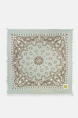 V VON GOAT echarpe Vert femmes (Echarpe paisley 65cm/65cm 100% cashmere - BANDANA 27 L aqua) - Marine | Much more than shoes