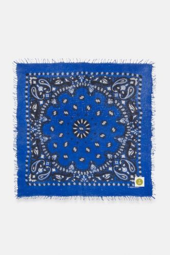 Echarpe paisley bleu vif V VON GOAT | Marine