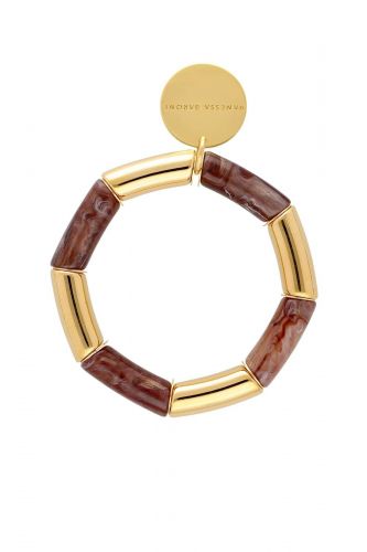 Bracelet flexible doré & bordeaux VANESSA BARONI | Marine