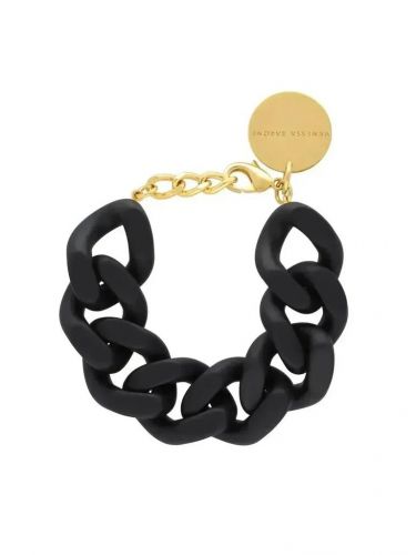 Vanessa Baroni Bracelet Noir femmes (Bracelet gros maillons noir mat - VB2106 bracelet gros noir mat) - Marine | Much more than shoes