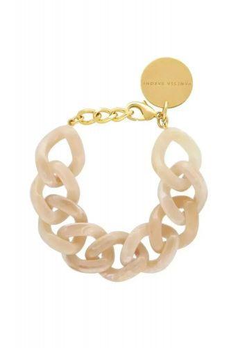 Vanessa Baroni Bracelet Blanc femmes (bracelet maillon blanc marble - VB2011 bracelet chaine blanc m) - Marine | Much more than shoes