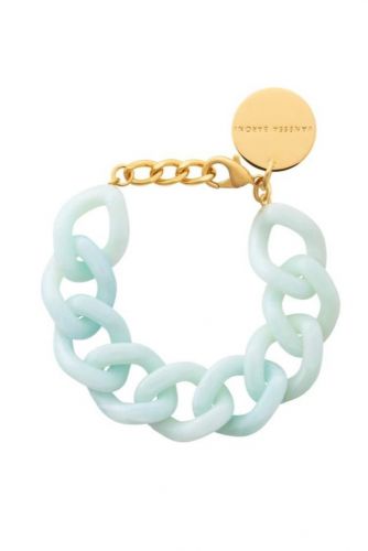 Vanessa Baroni Bracelet Vert femmes (bracelet maillon bleu aqua - VB2011CLM flat chain bracelet ) - Marine | Much more than shoes