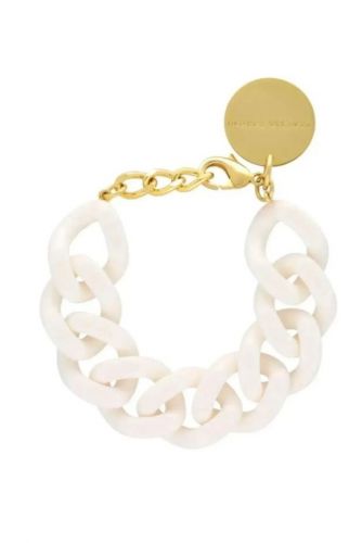 Vanessa Baroni Bracelet Ecru femmes (bracelet maillon écru - VB2011 falt chain bracelet off) - Marine | Much more than shoes