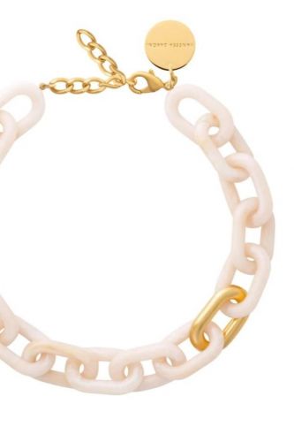 Vanessa Baroni Collier Beige femmes (collier grand maillon beige + 1 maillon  - VB2617LAM) - Marine | Much more than shoes