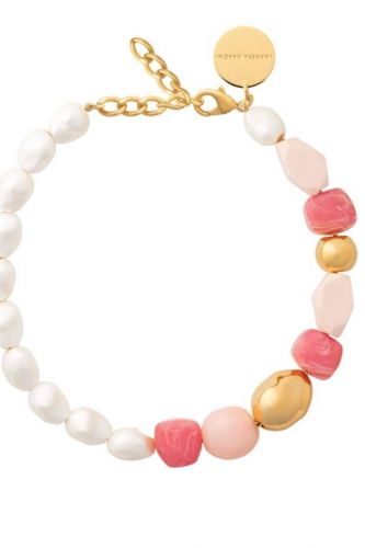Vanessa Baroni Collier Rose femmes (collier perles blanches et rosées  - VB2521 necklace watermelon) - Marine | Much more than shoes