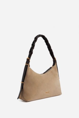 Sac cabas camel avec anse tressée VANESSA BRUNO | Marine