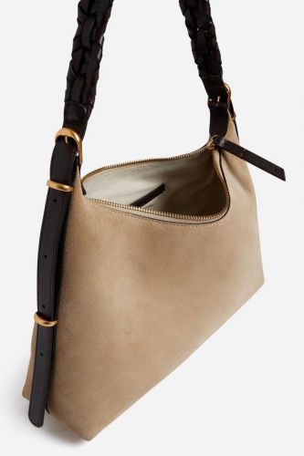 Sac cabas camel avec anse tressée VANESSA BRUNO | Marine