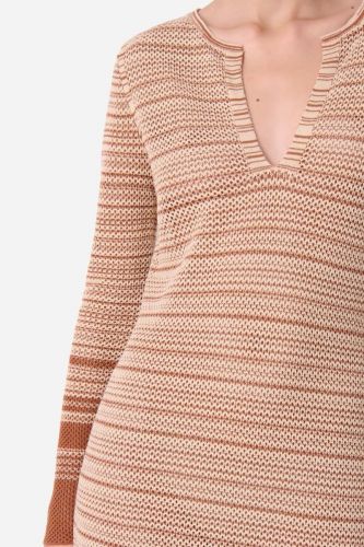 Robe longue en crochet camel VANESSA BRUNO | Marine