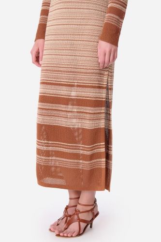 Robe longue en crochet camel VANESSA BRUNO | Marine