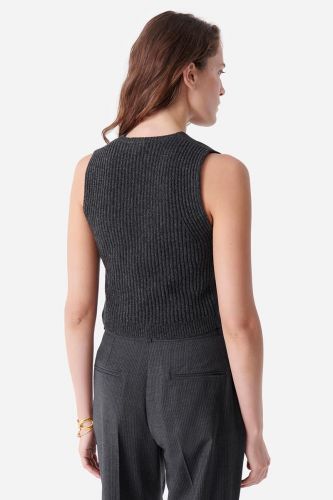 Gilet de costume gris chiné VANESSA BRUNO | Marine