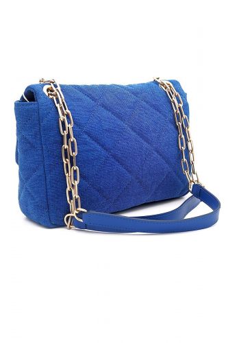 Sac à rabat en coton bleu vif VANESSA BRUNO | Marine