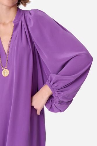 Robe longue en soie mauve VANESSA BRUNO | Marine