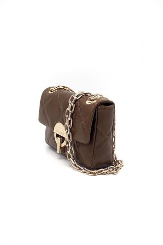 Petit sac en cuir matelassé brun VANESSA BRUNO | Marine