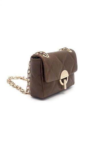 Petit sac en cuir matelassé brun VANESSA BRUNO | Marine