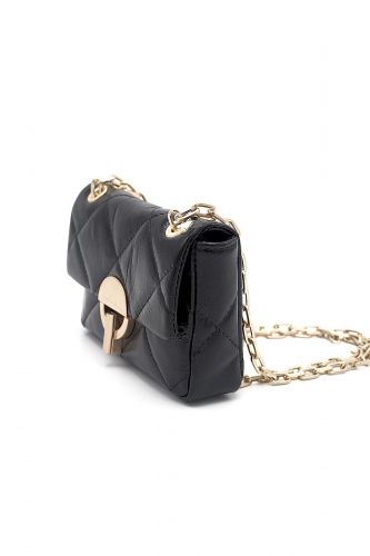 Petit sac en cuir matelassé noir VANESSA BRUNO | Marine