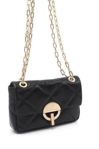 Petit sac en cuir matelassé noir VANESSA BRUNO | Marine