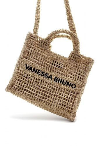 Vanessa Bruno sac à main Beige femmes (mini rectangle crochet - PANIER PM ) - Marine | Much more than shoes