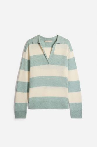 Polo rayé vert & blanc VANESSA BRUNO | Marine