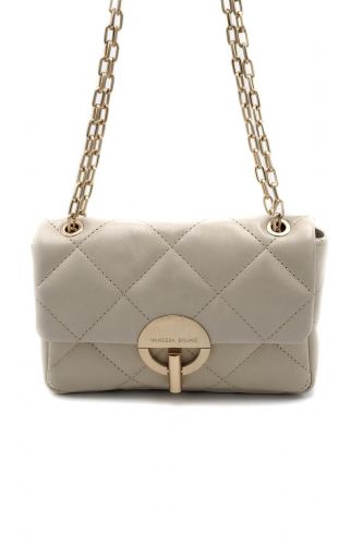 Sac à rabat en cuir matelassé beige VANESSA BRUNO | Marine