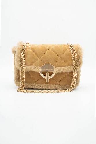 Vanessa Bruno sac à main Camel femmes (Sac DAIM matelassé moyen bord petits poi - MOON M daim caramel) - Marine | Much more than shoes