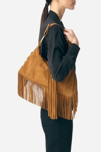 Petit sac à franges VANESSA BRUNO | Marine