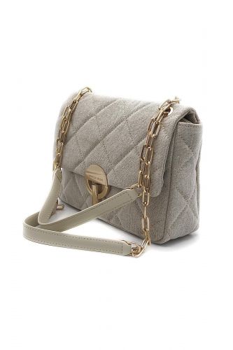 Sac à rabat en lin matelassé beige VANESSA BRUNO | Marine