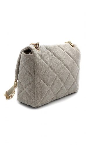 Sac à rabat en lin matelassé beige VANESSA BRUNO | Marine