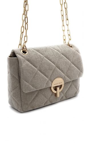 Sac à rabat en lin matelassé beige VANESSA BRUNO | Marine