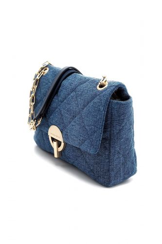 Sac à rabat en lin matelassé bleu VANESSA BRUNO | Marine